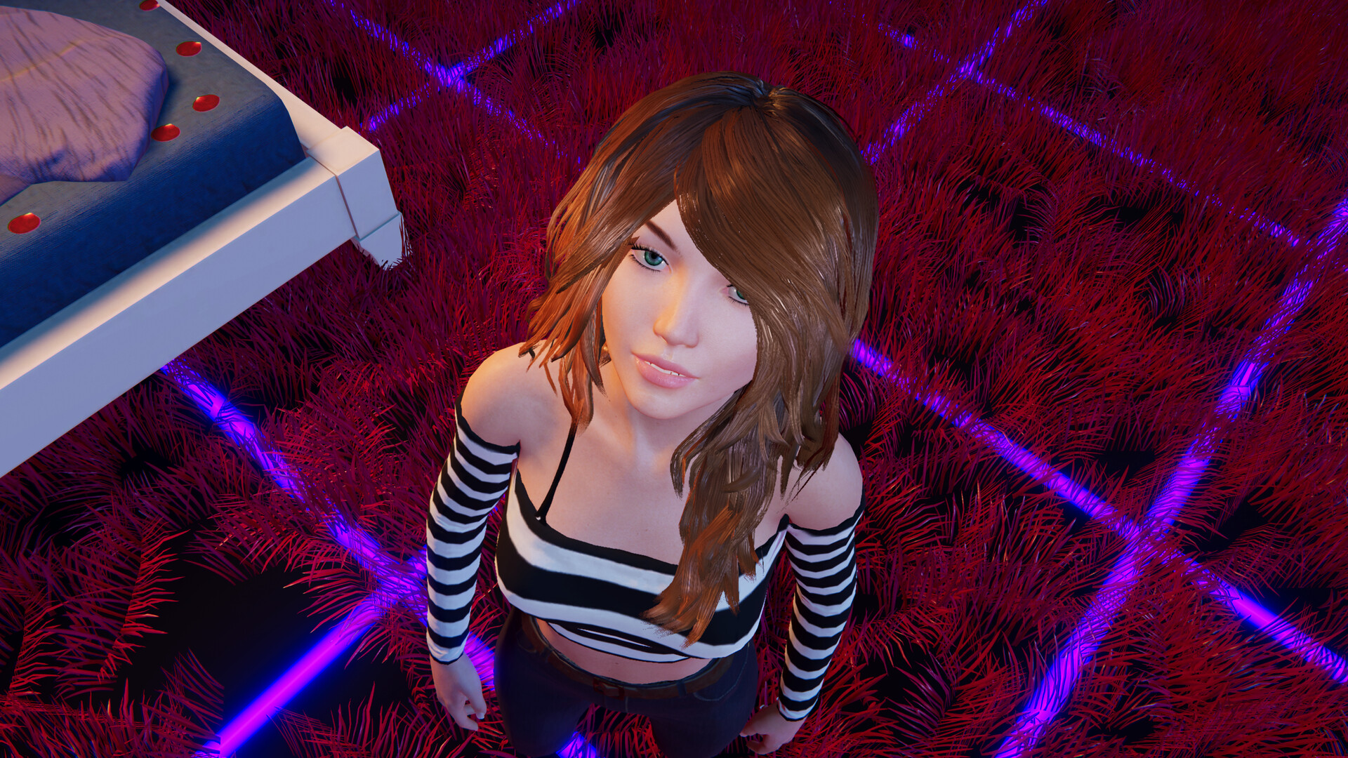 Official Steam screenshot of a House Party character during a dialogue scene