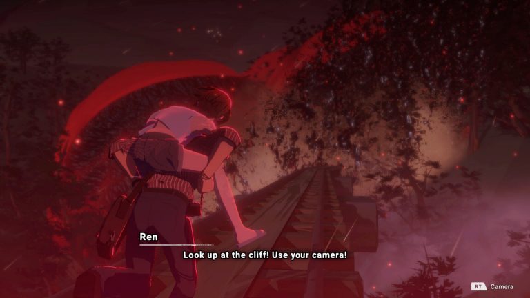 Eugene carries Ren during a Shade attack in OPUS Prism Peak
