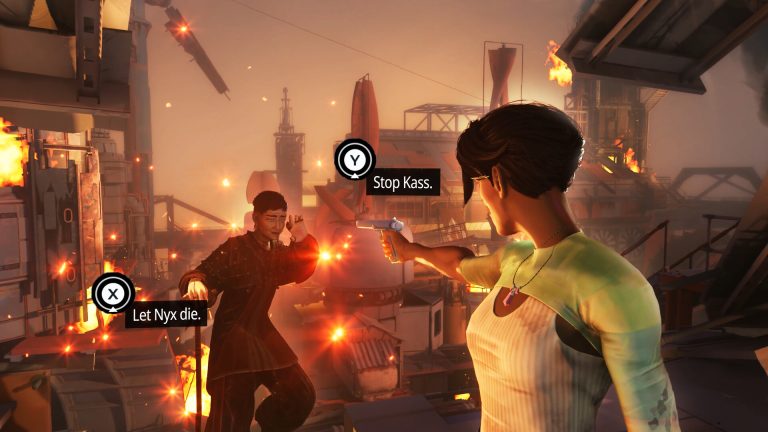 A major choice between Kass and Nyx in Tides of Tomorrow