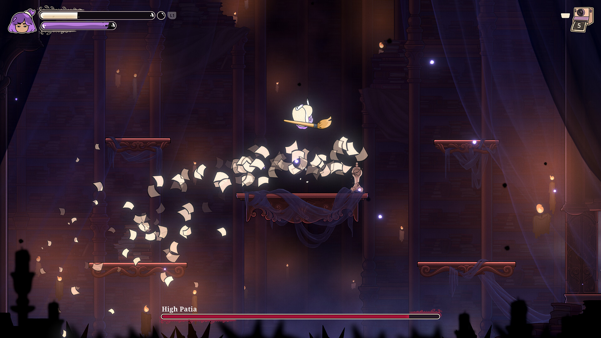 Constance fighting High Patia in Astral Academy