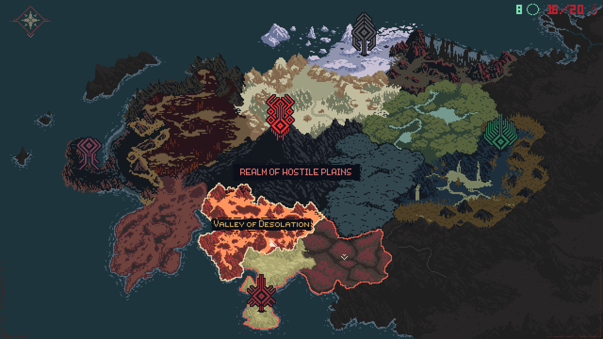 Official Steam screenshot of the Spirit World map with Hostile Plains selected