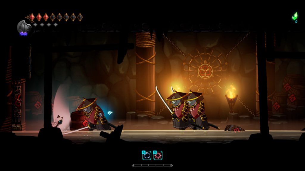Fatal Claw Kisha casting a blue Engraved Skill against a stone opponent