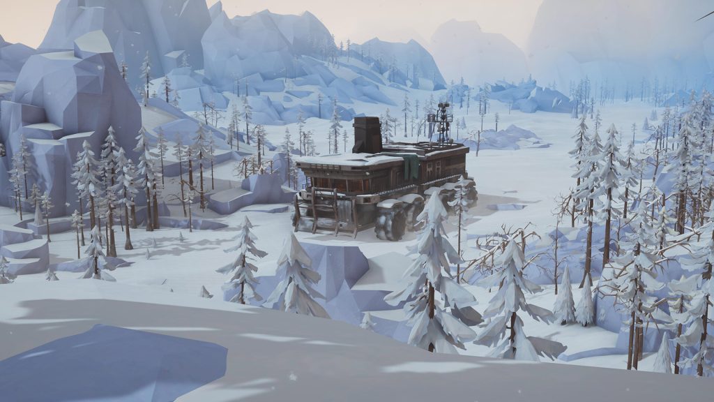 The Frozen Ship mobile city crossing a snowy landscape