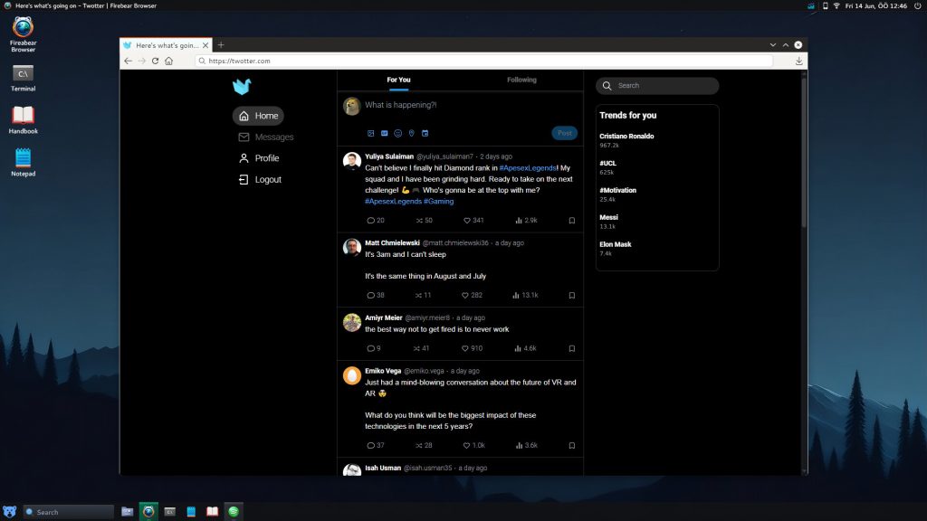 HackHub Twotter page used to follow the Journalist's Sister investigation