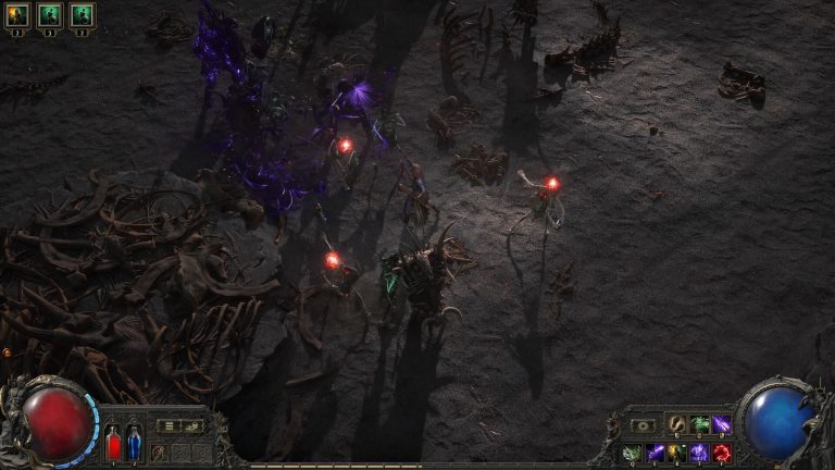 A minion-focused character fighting in an official Path of Exile 2 screenshot
