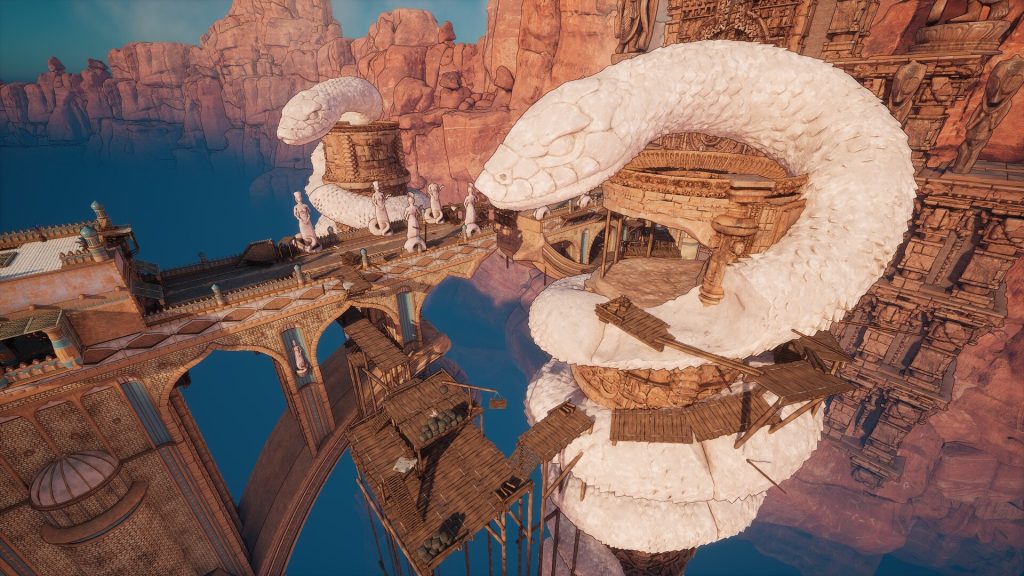 The giant white serpent route landmark in Serpent's Gaze