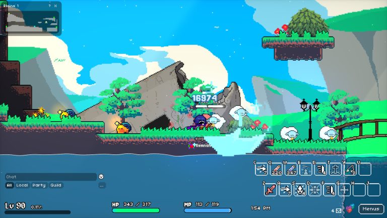 A high-level Soul's Remnant character fighting monsters on a bright Plains map