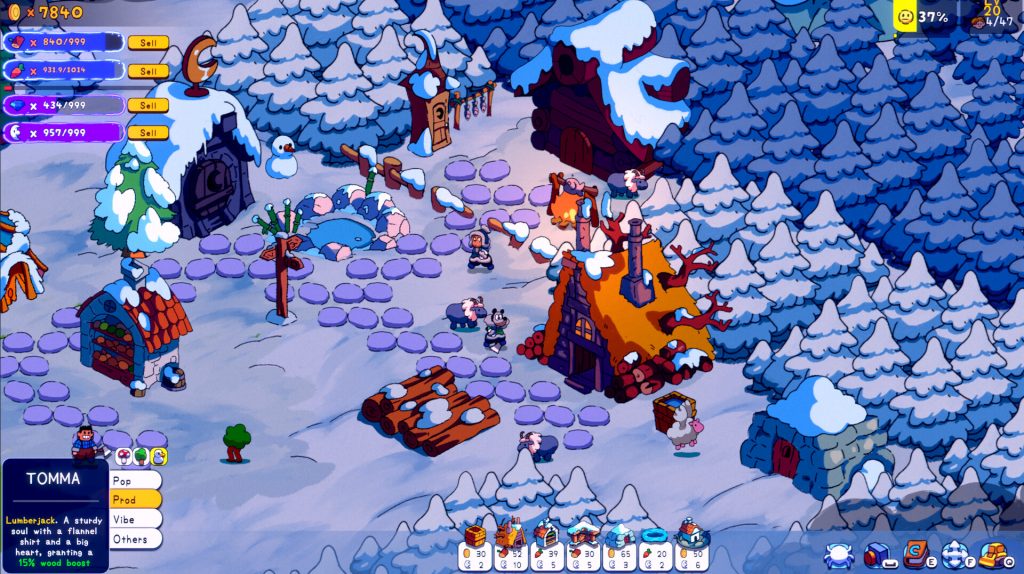 A developed winter village in Spiritstead