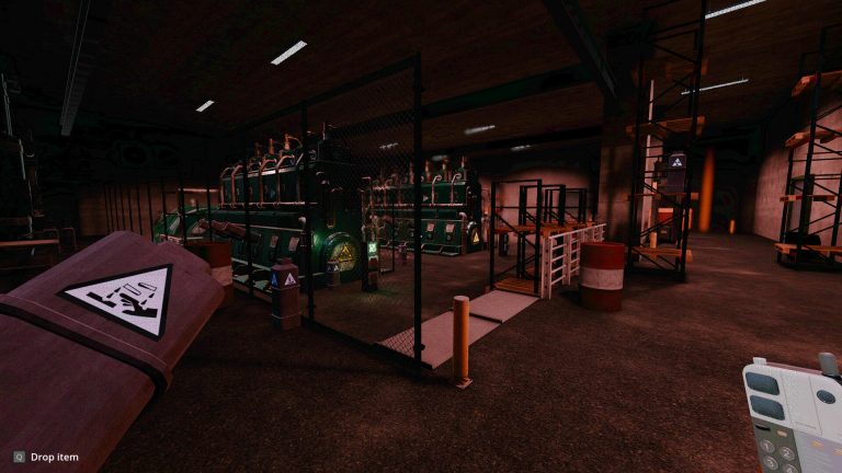 The Thief facing the generator room in United Heist Facility Zero
