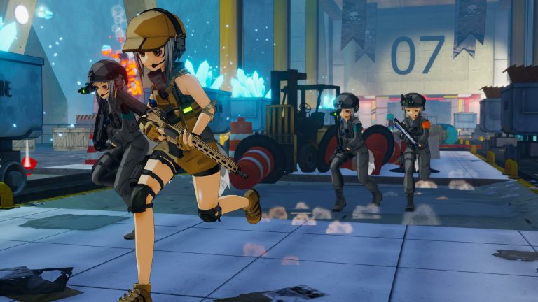 Official Banzai Escape 2 Subterranean screenshot of sisters advancing through an automaton facility
