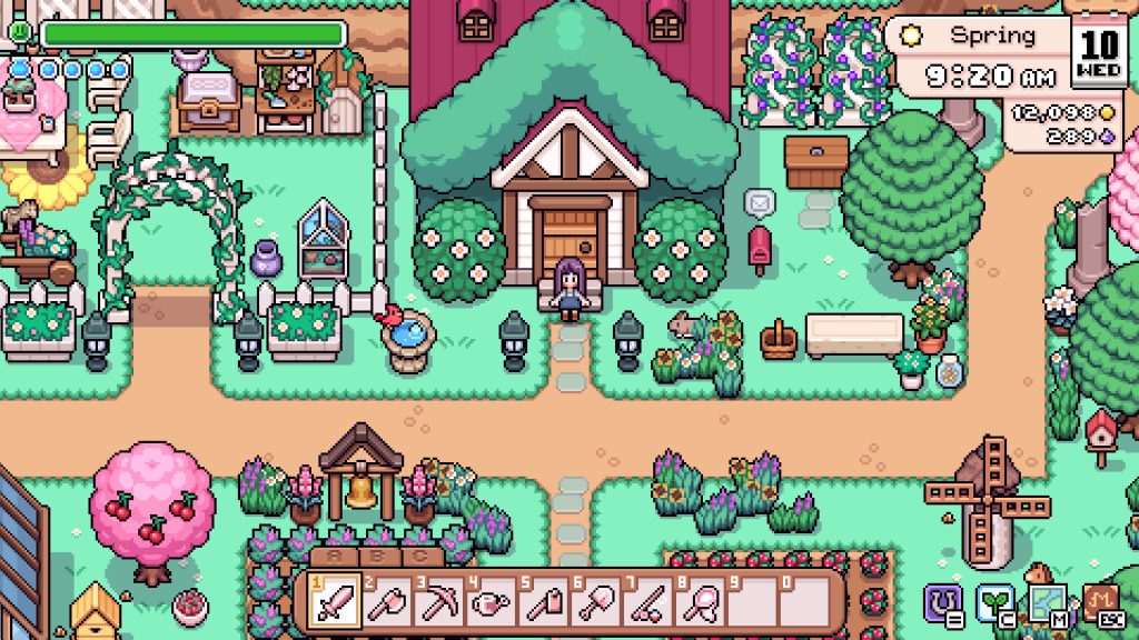 Fields of Mistria farmhouse, cultivated plots, and nearby paths