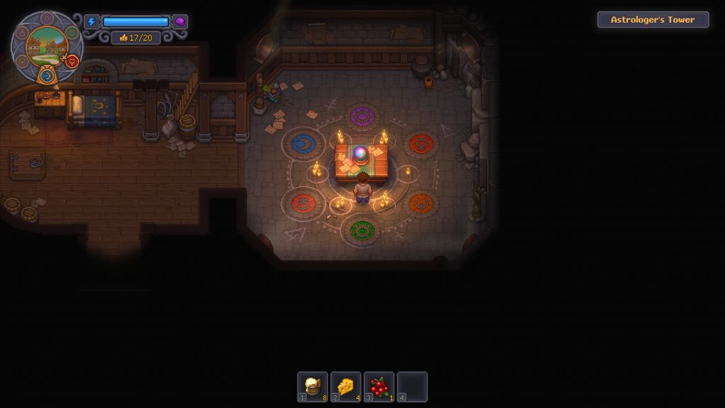The portal inside the Astrologer's Tower in an official Graveyard Keeper 2 screenshot