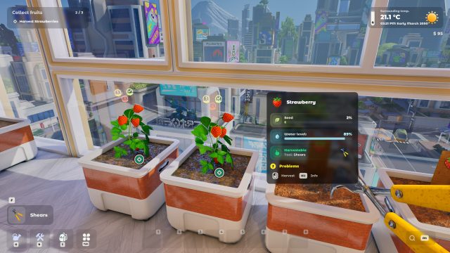 Tiny Eden strawberry planters with the harvest panel open