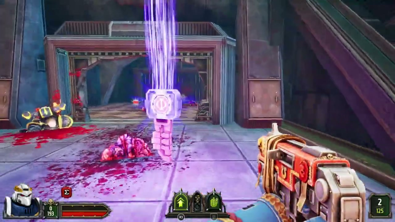 Purple key after the Terminator fight in the cargo yard