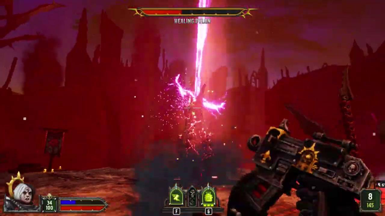 Healing Pylon linking violet energy to Vashtorr