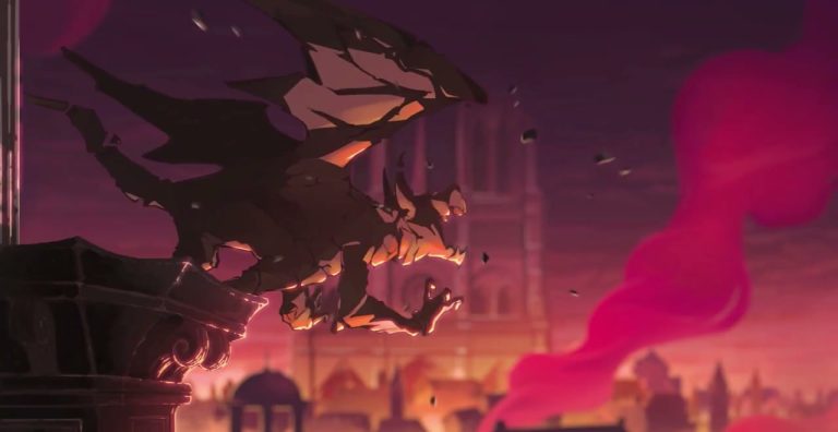 Burning Paris in the opening of Castlevania Belmonts Curse