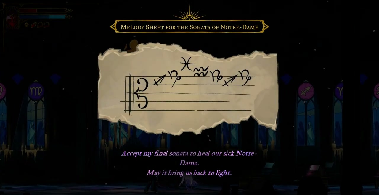 Melody Sheet for the Sonata of Notre Dame