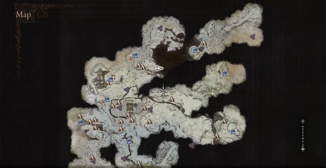 Norgan map with purple Rancor Vortex markers