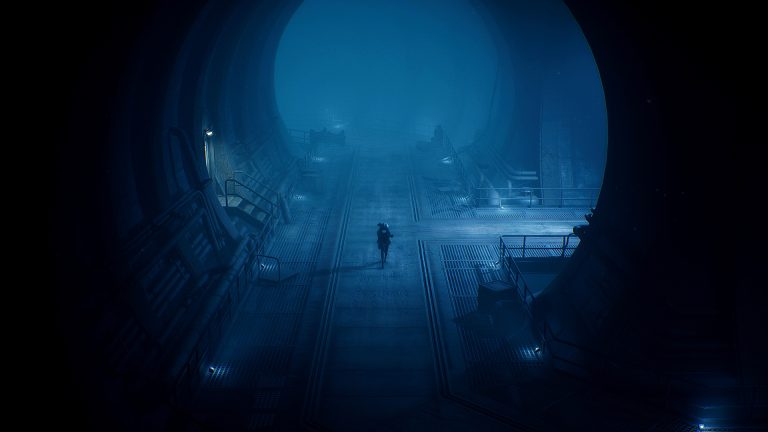 Cel approaches a large circular passage in End of Abyss