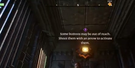 A ranged wall button above the Springlands Ancient Spire passage.
