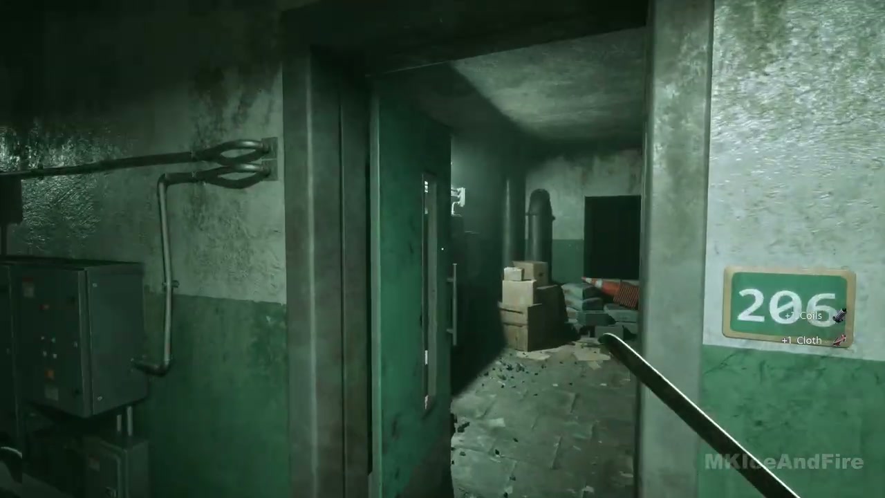 The hospital doorway marked 206