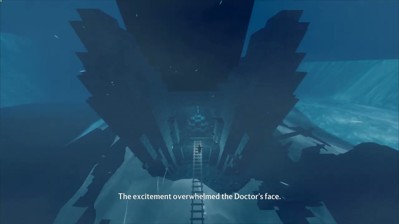 Ladder leading into the mouth-like entrance at the Great Obelisk