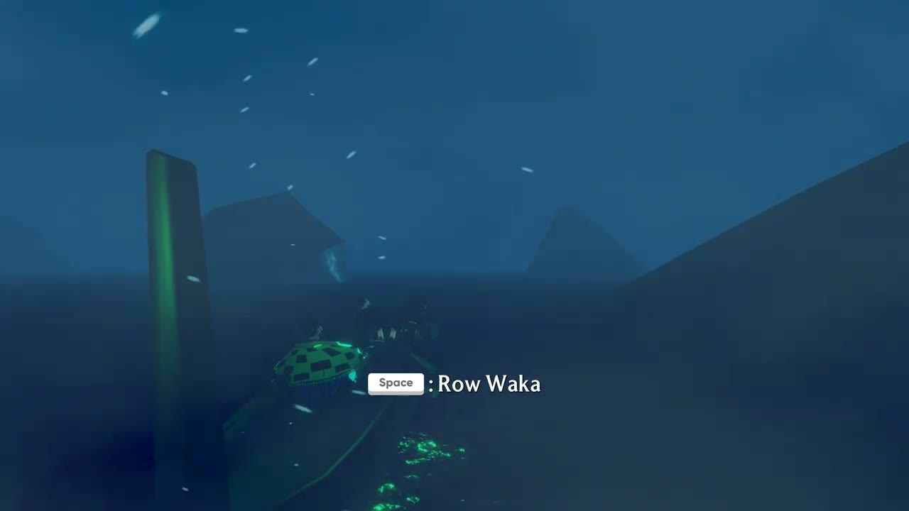 Row Waka prompt on the boat after the first chapter
