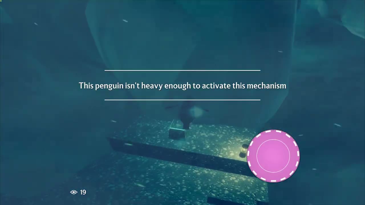 Warning that the penguin is not heavy enough for the square mechanism