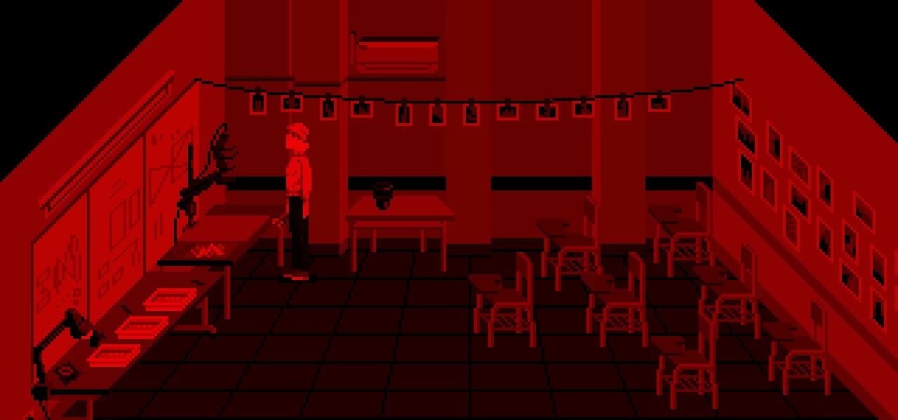 Photo Developing room under red light