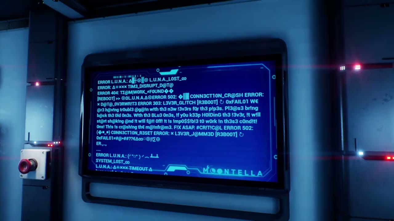 Maintenance monitor describing blue levers shaking and falling off